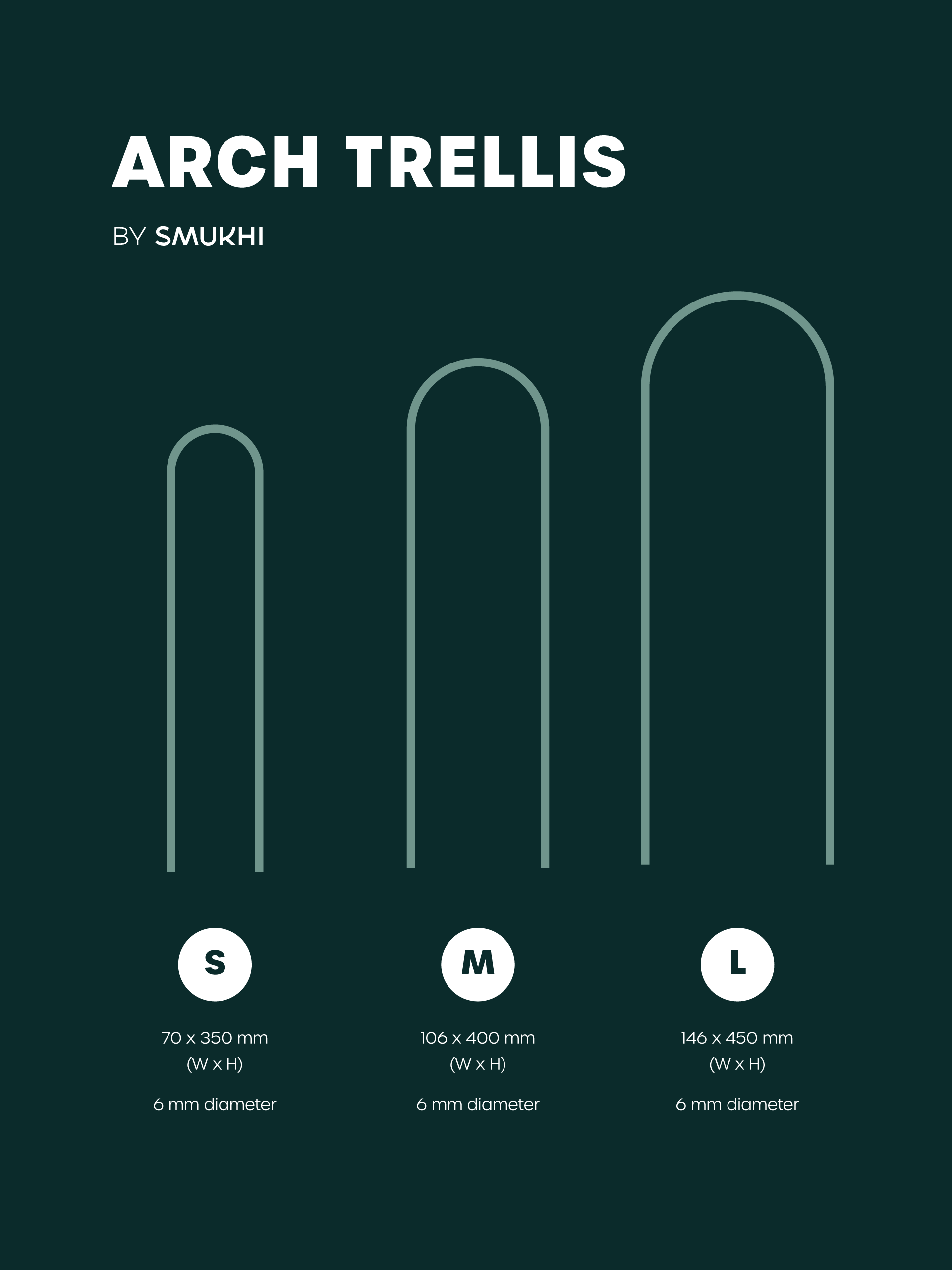 Clear Arch Trellis - U-Shape Plant Support - SMUKHI
