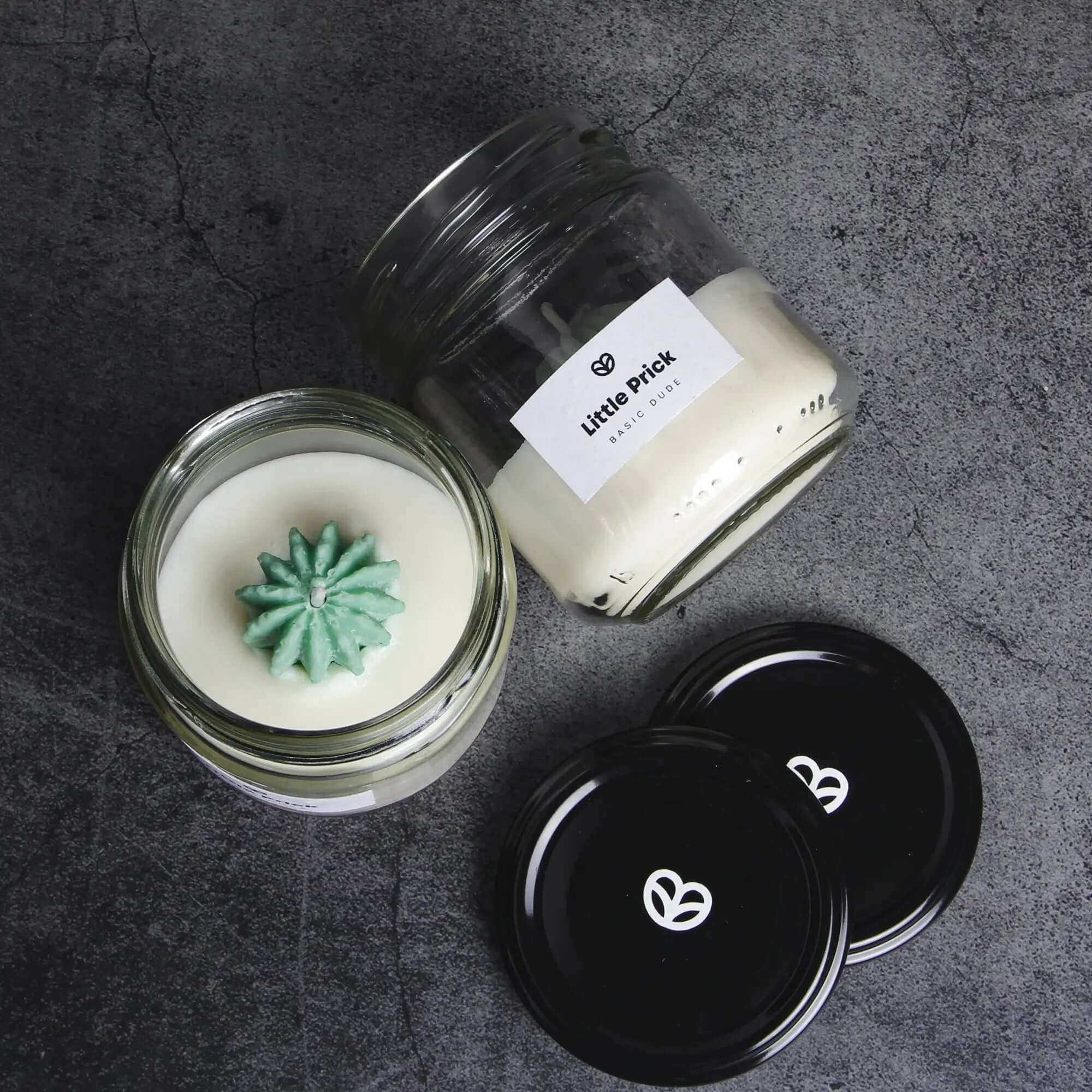 Mini Cactus Candle "Little Prick", Unscented - Handmade - Soy Wax - SMUKHI