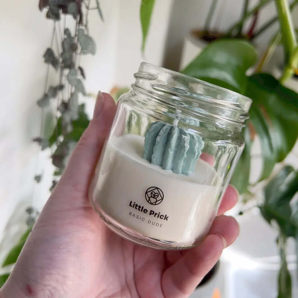 Mini Cactus Candle "Little Prick", Unscented - Handmade - Soy Wax - SMUKHI