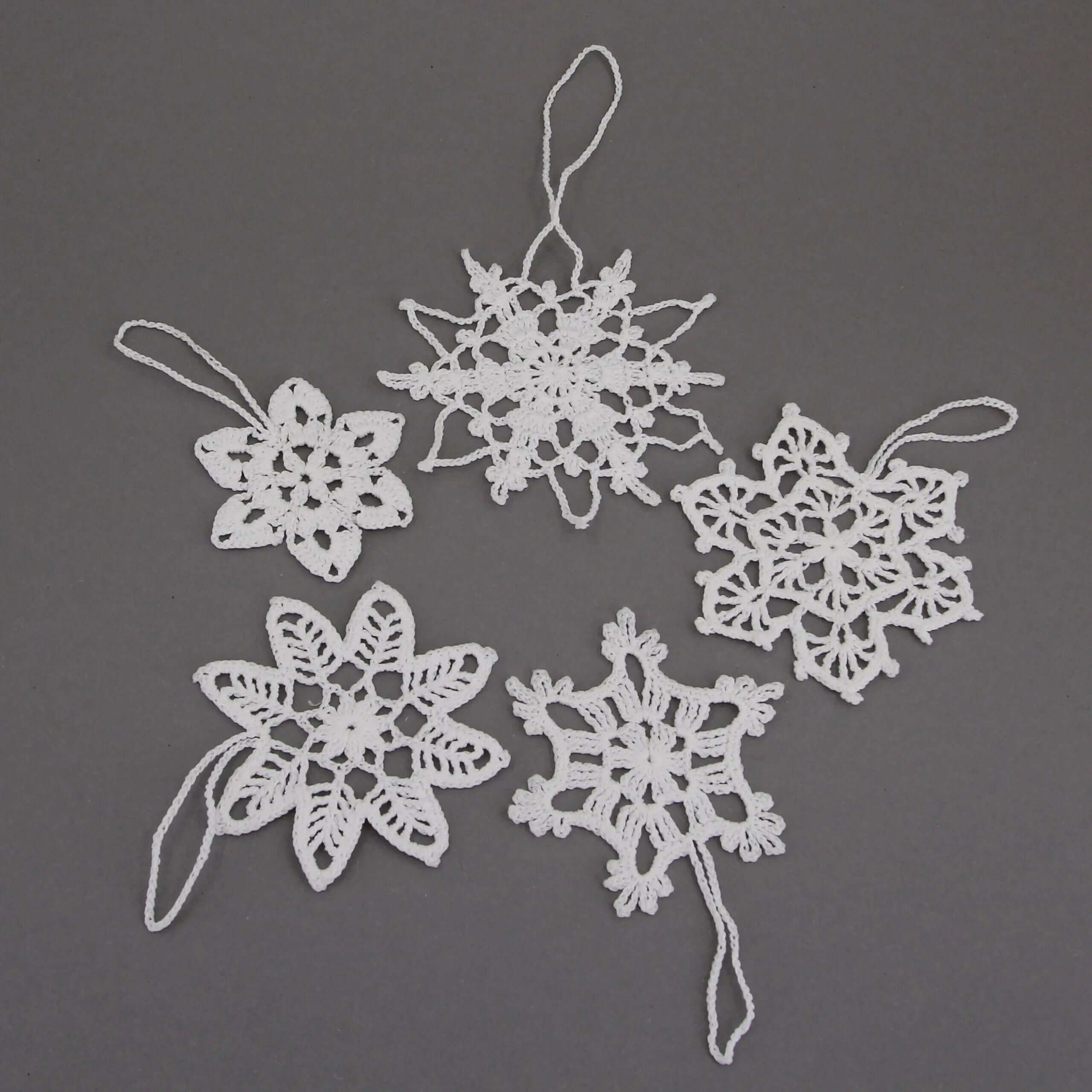 Crochet Snowflake Hanger Set - Handmade Decor - SMUKHI