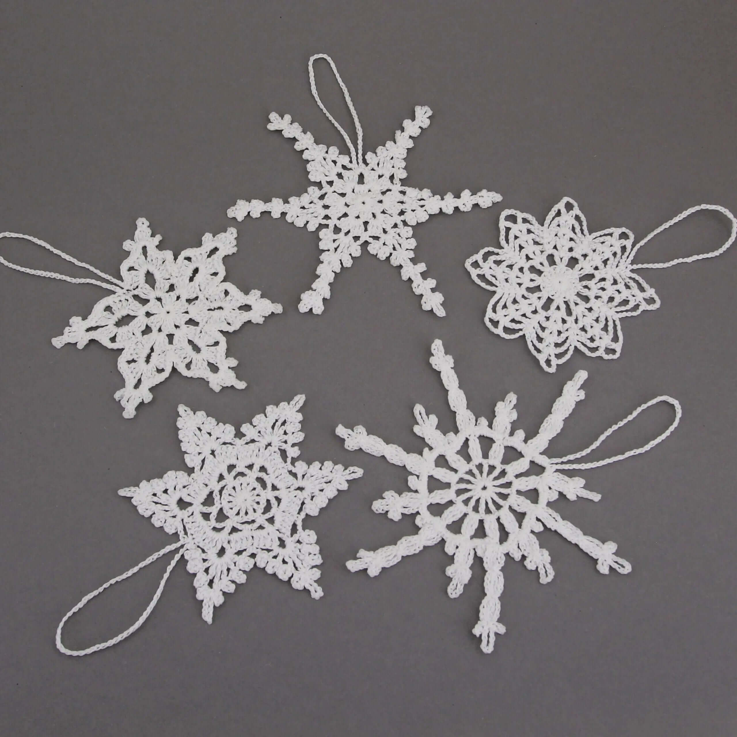 Crochet Snowflake Hanger Set - Handmade Decor - SMUKHI