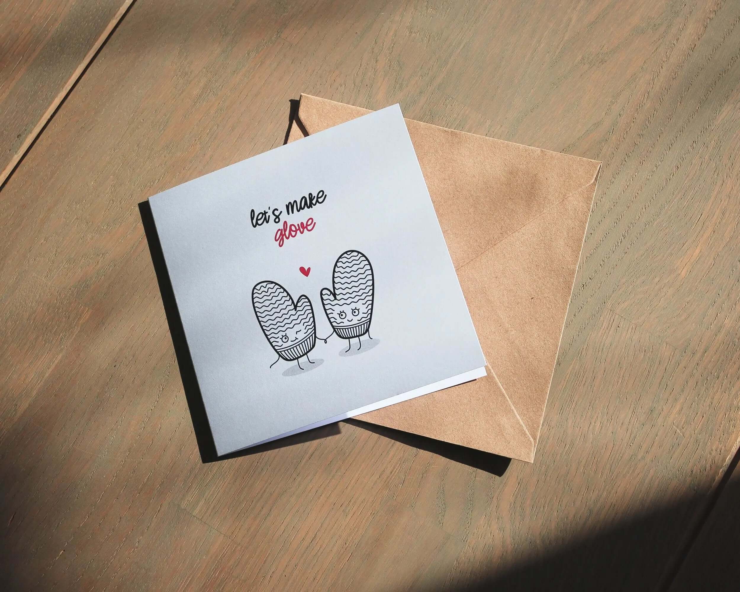 Greeting Card "Let's Make Glove" - 135 x 135 mm - SMUKHI