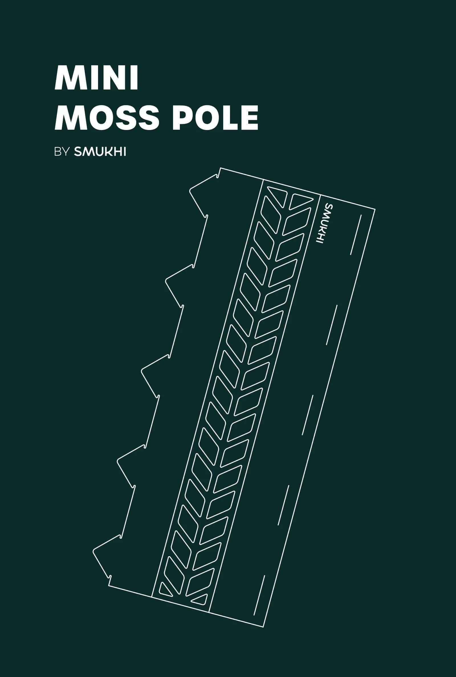 Mini Moss Pole "Pine" - Clear Plastic - SMUKHI