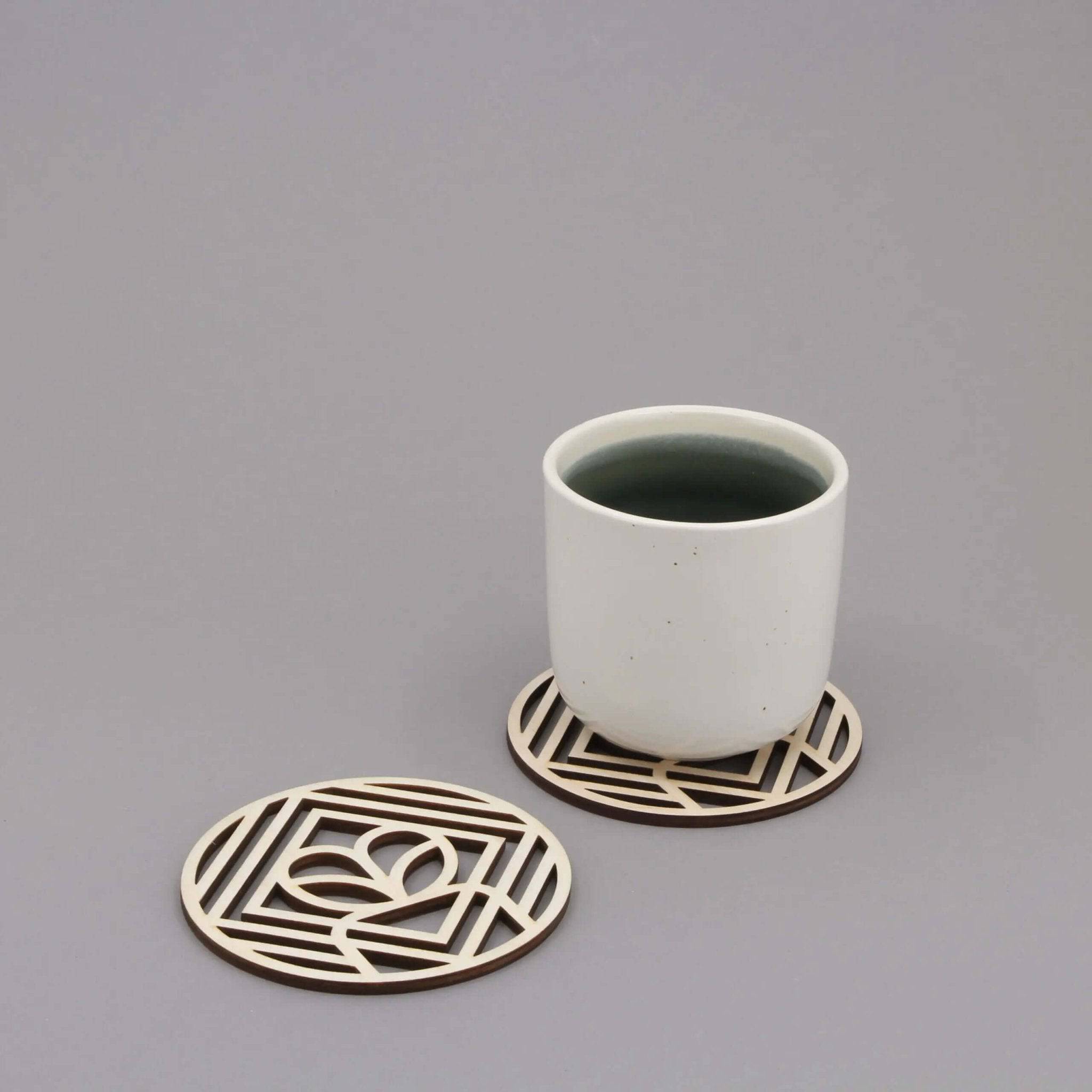 Wooden Cutout Design Coasters - SMUKHI