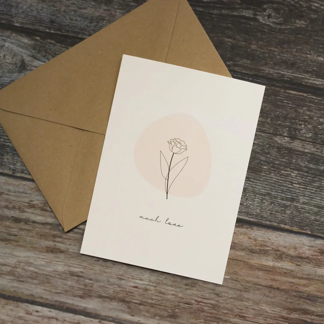 Pastel Tone Greeting Cards "Springtones" - A6 size - With Envelope - SMUKHI