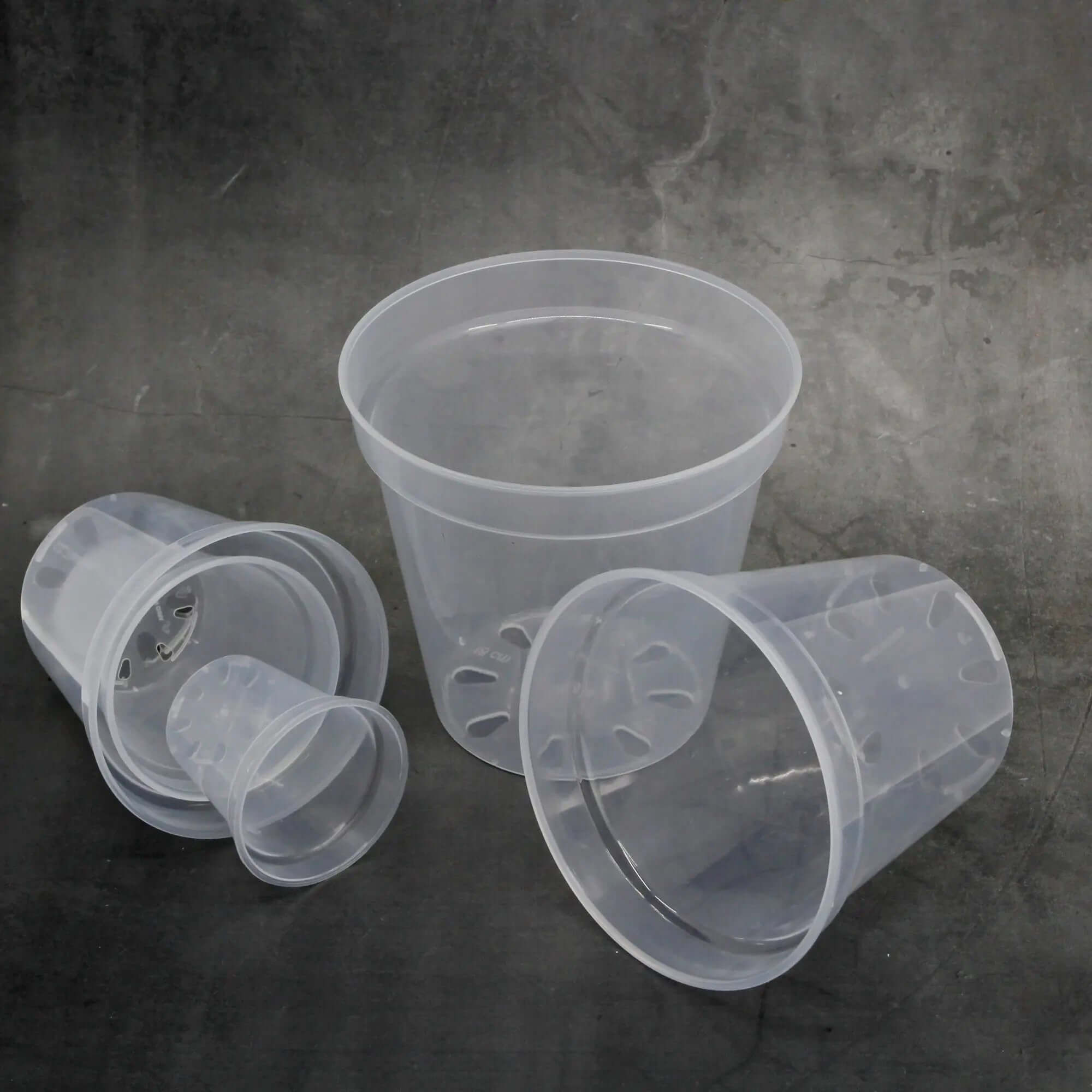 Plastic Plant Pots - Transparent - Round - SMUKHI