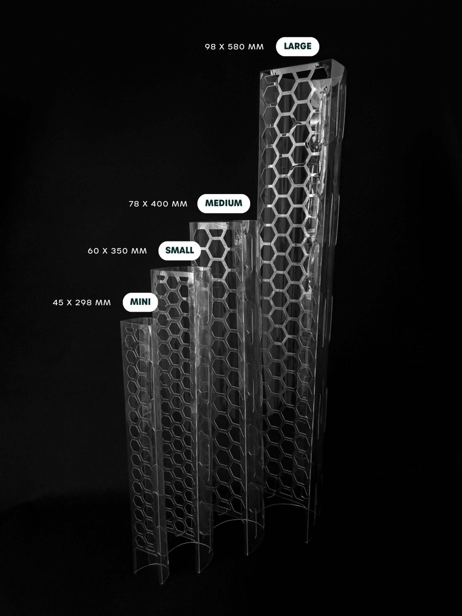 Clear Moss Pole "Hex" - SMUKHI